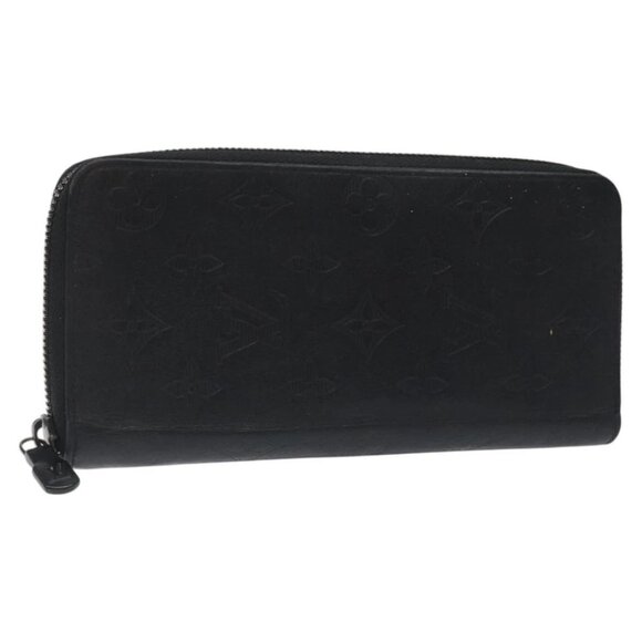 LOUIS VUITTON Monogram Shadow Zippy Wallet Vertical Black M62902 LV Auth 118131 - Picture 1 of 15